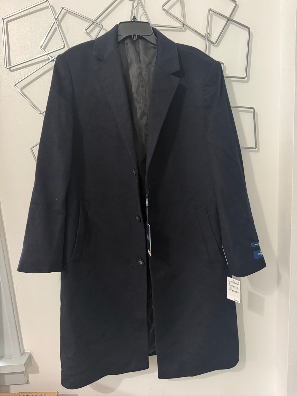 Hart Schaffner Marx Sheffield Classic Fit Wool and Cashmere Overcoat Sz 42R